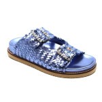 INUOVO slipper blauw tressé 395010